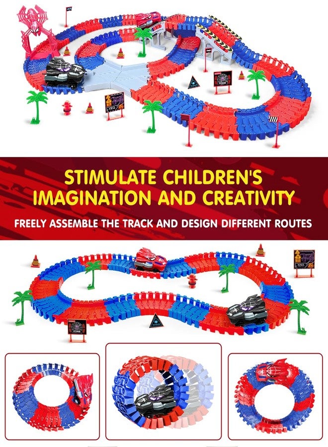 Humzo Spider Tracks Car Toys for Boys Ages 3-8, 2 Spider Cars & 212PCS Flexible Race Track, STEM Building Toy Gift for 3 4 5 6 7 8 Year Old Kids - Image 4